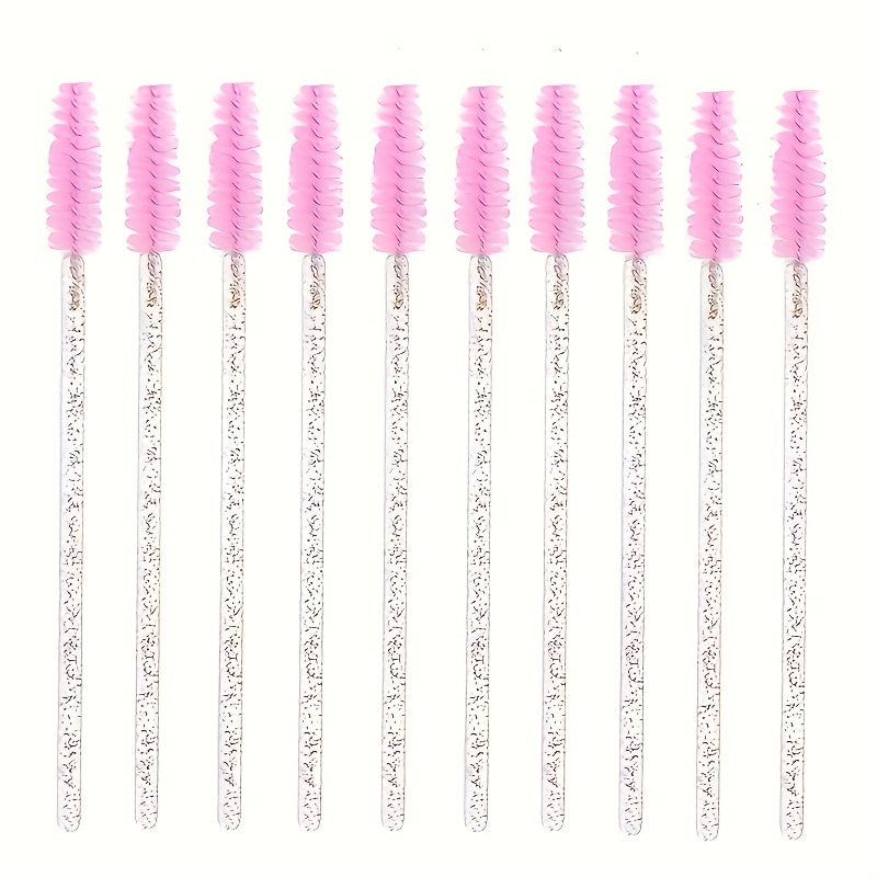 100pcs Crystal Eyelash and Eyebrow Brush Set with Storage Box - N2JD