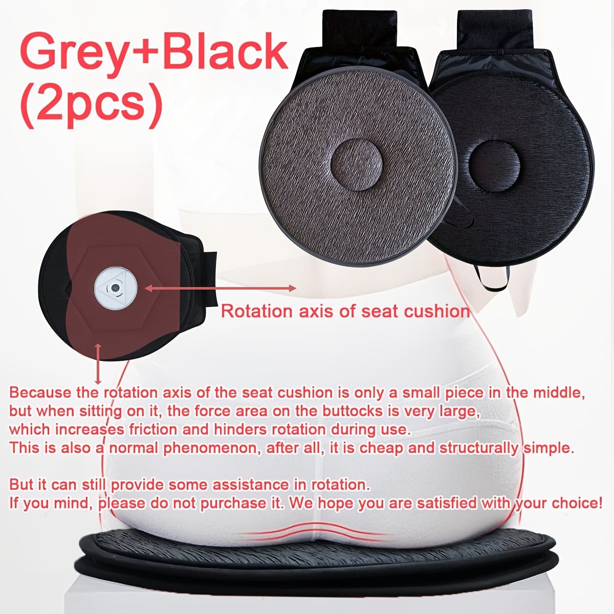 Rotating Car Seat Cushion, 360° Swivel Chair Pad – TJR5X2M