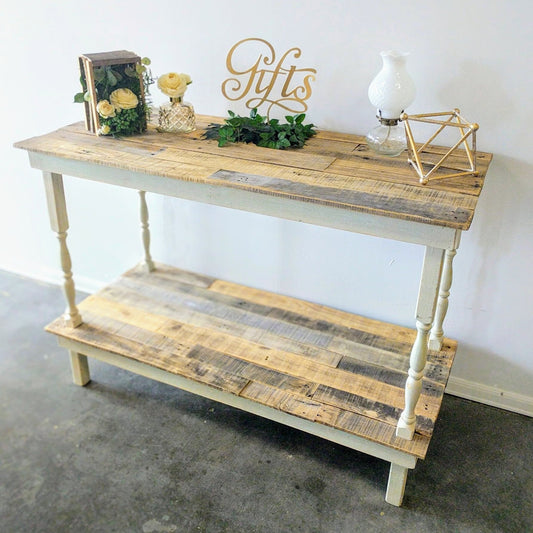 2-Tier Spindle Leg Table