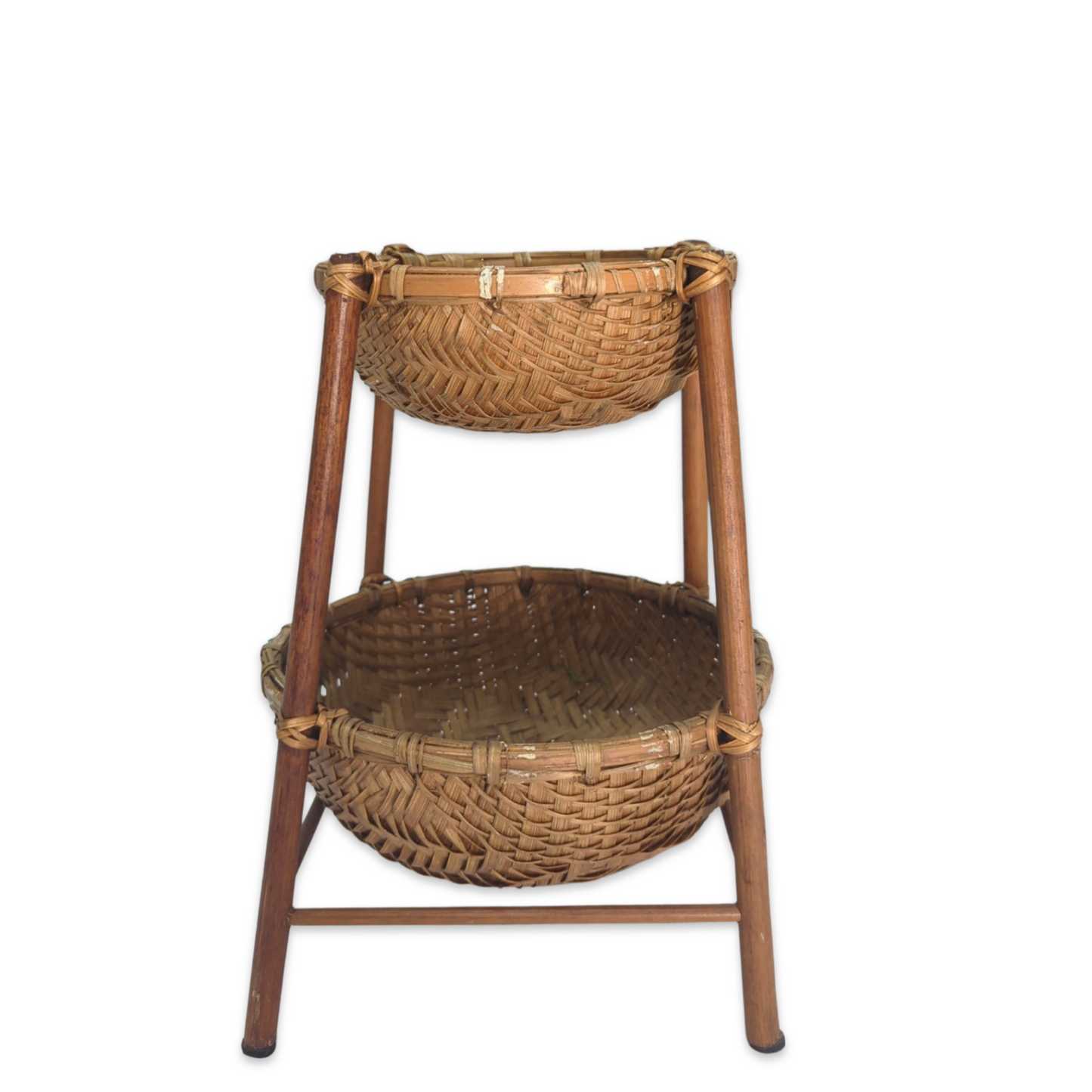 Two-Tier Wicker Basket