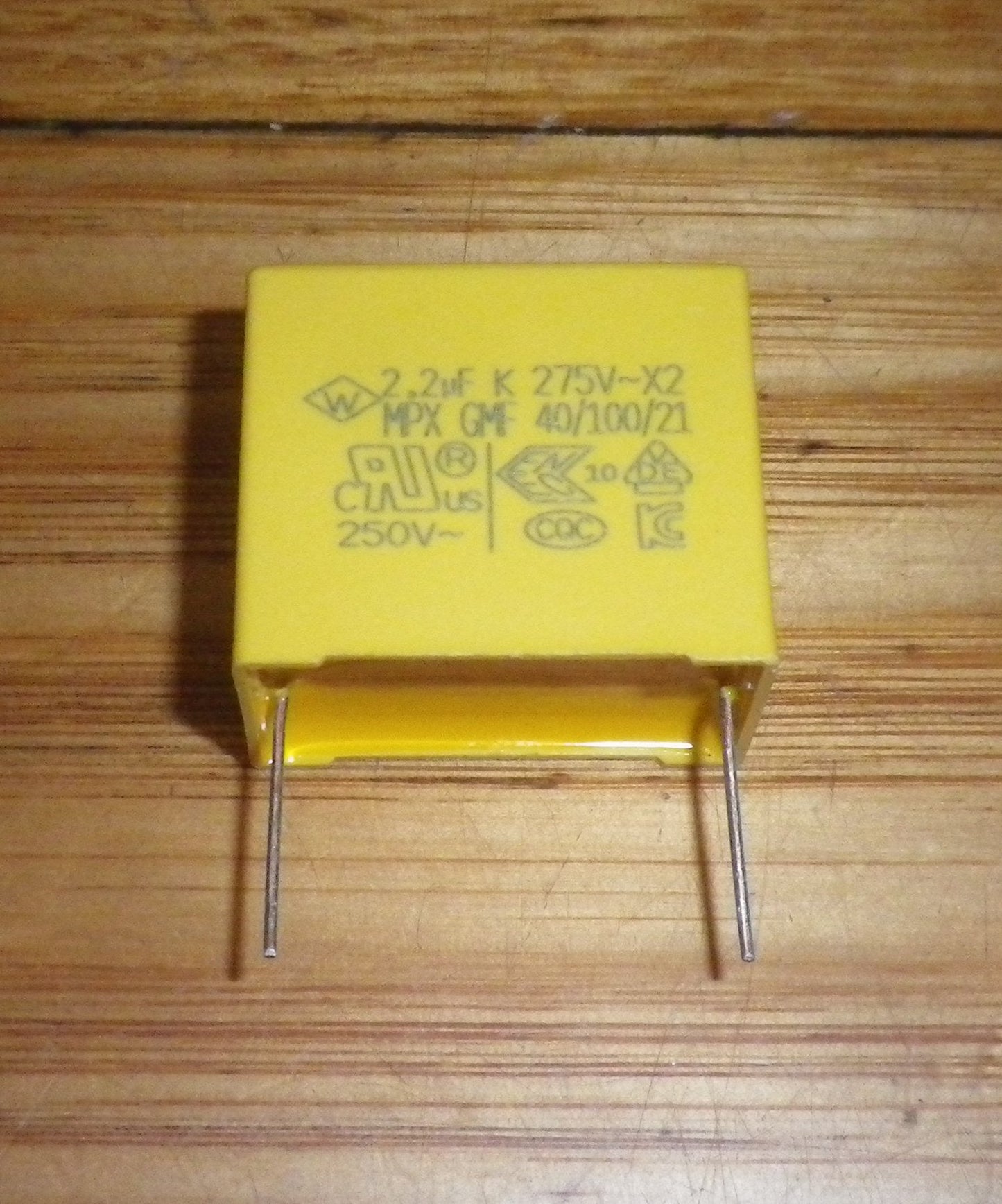 2.2uF 275VAC X2 Mains Suppression Capacitor - Part # 2.2MKPX2-275