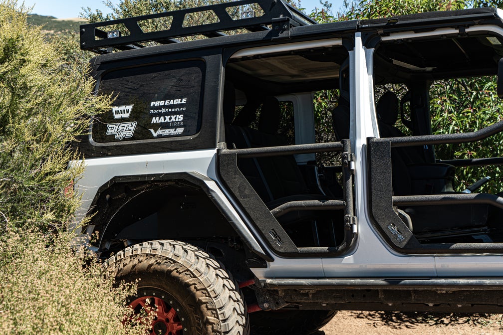 2018-2024 JEEP WRANGLER JL & GLADIATOR JT TUBE DOORS REAR, PAIR