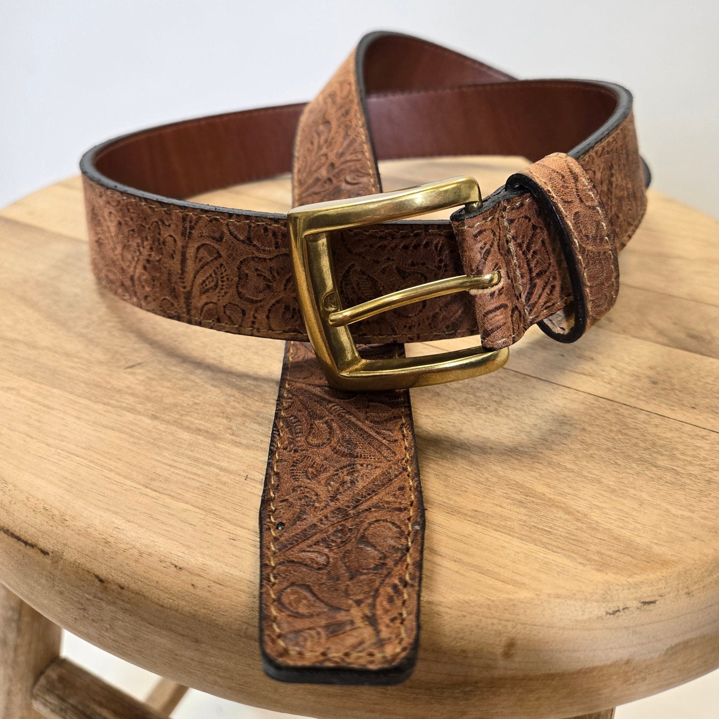 Elkmont Men's Floral Embossed Belt