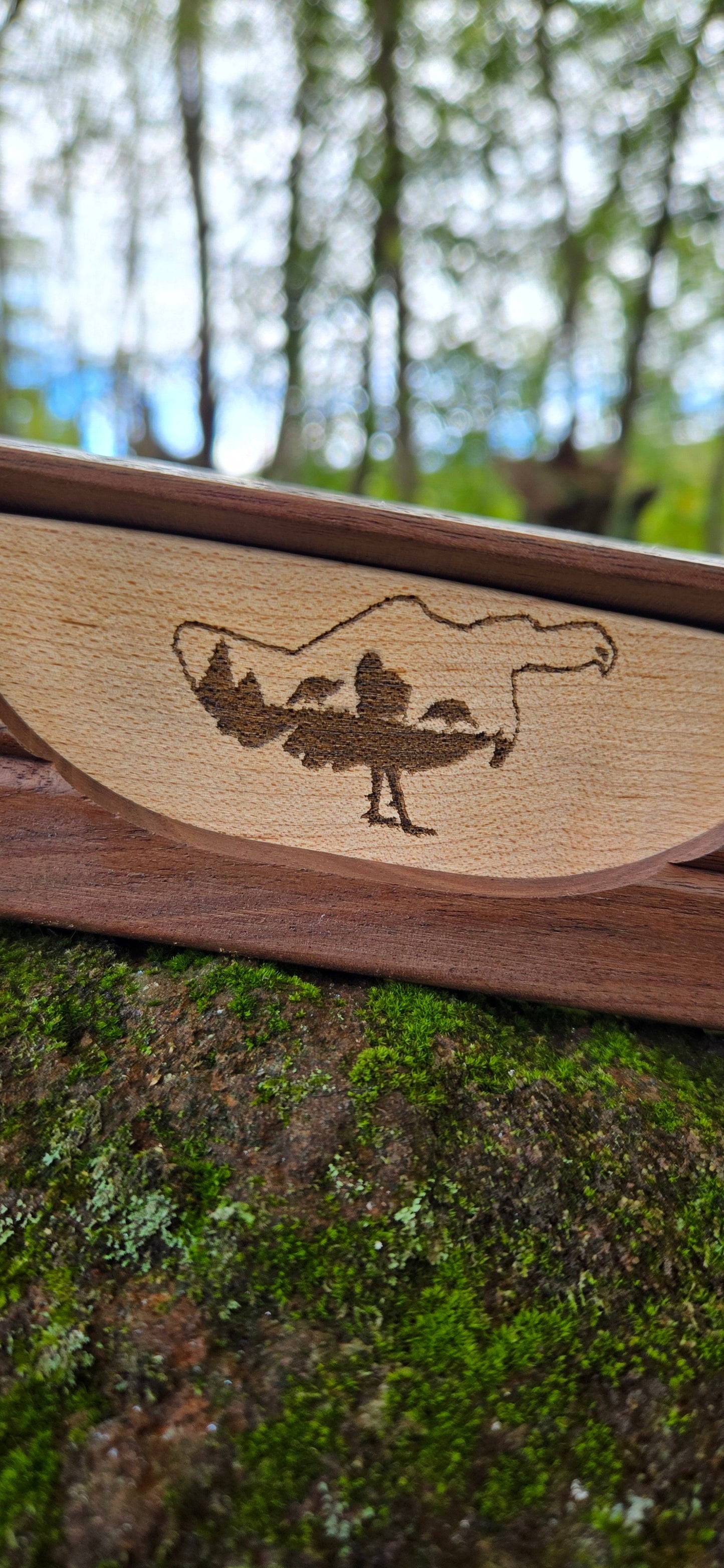 6" box call Maple Sides with Walnut Body and Walnut Lid