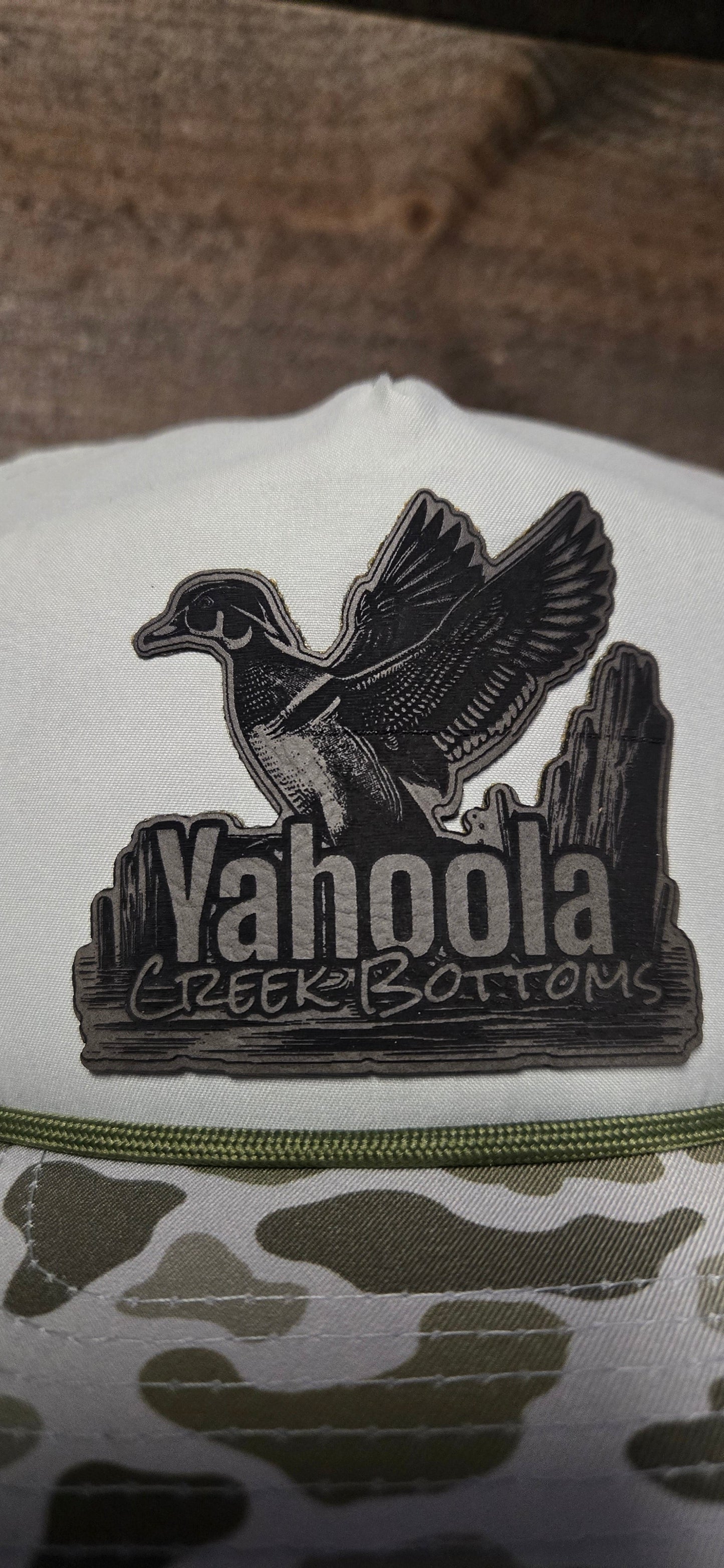Old-school Rope Duck Camo wood duck
