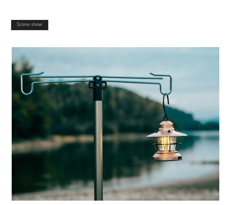 Mobi Garden Telescopic Light Stand Portable Retractable Lamp Holder Pole Tripod Stand 2.2m Stretchable Four Gear Telescopic Lantern Light Post Rack