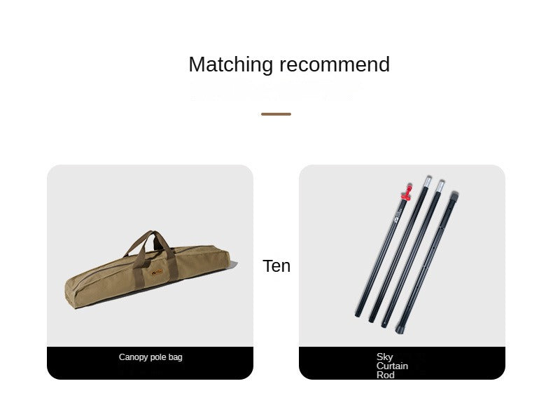 Mobi Garden Canopy Rod Support Portable Ultralight Thickened 4 Section Adjustable Awning Canopy Pole 210-260cm Length Lifting Rod Aluminum Alloy Outdoor Camping Equipment