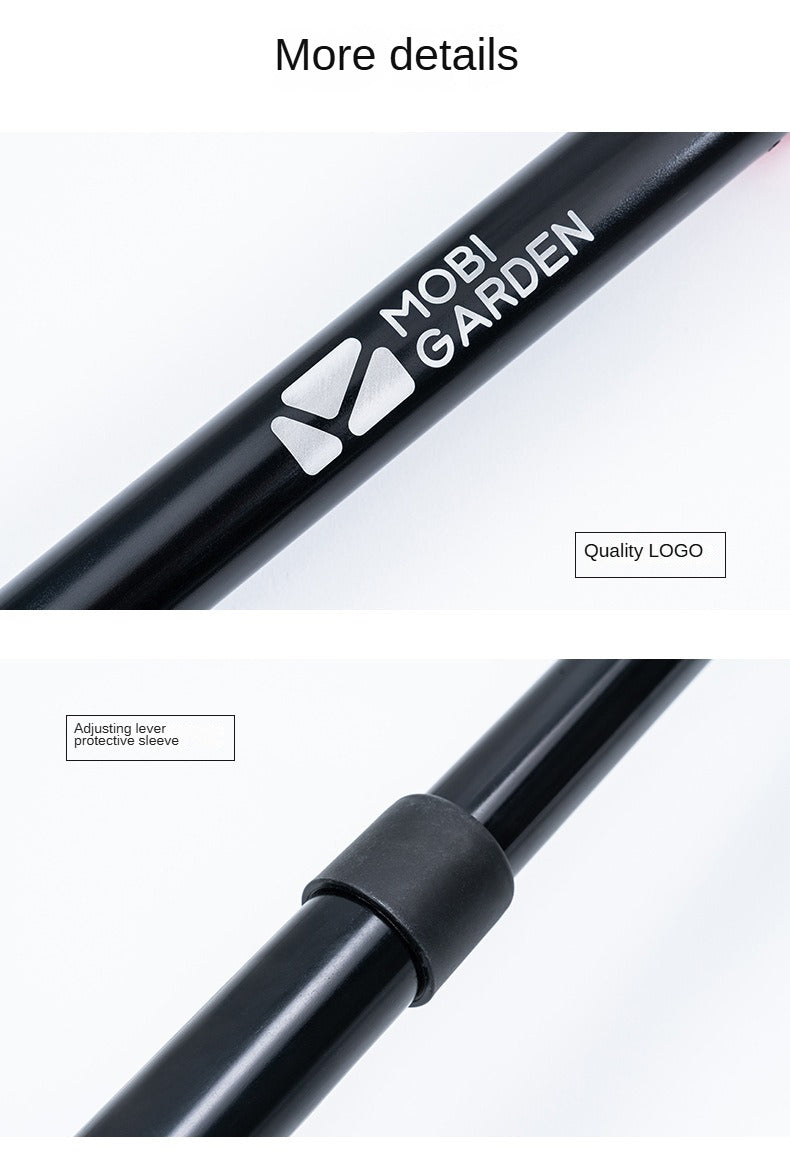 Mobi Garden Canopy Rod Support Portable Ultralight Thickened 4 Section Adjustable Awning Canopy Pole 210-260cm Length Lifting Rod Aluminum Alloy Outdoor Camping Equipment