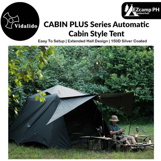 Vidalido CABIN PLUS Series Automatic Cabin Style Tent Portable Lightweight Folding for 4-6 Person Family Shed Leisure Quick Opening Sunshade Tent