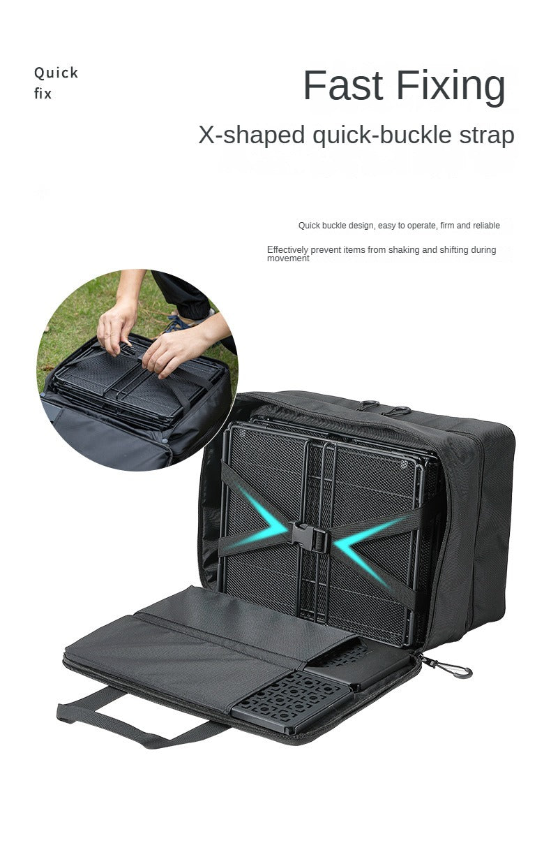 Campingmoon BK-46 Tactical Storage Bag Portable Lightweight IGT Compatible Black Large Integrated Grill Table Storage Tool Bag Accessories Add-ons Outdoor Camping Equipment Tool Cookware Utensil