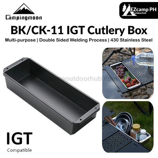 Campingmoon BK/CK-11 IGT Cutlery Box Multipurpose Food Kitchen Cutlery Storage Container Box Rack Half Unit Integrated Grill Table Accessories IGT Compatible