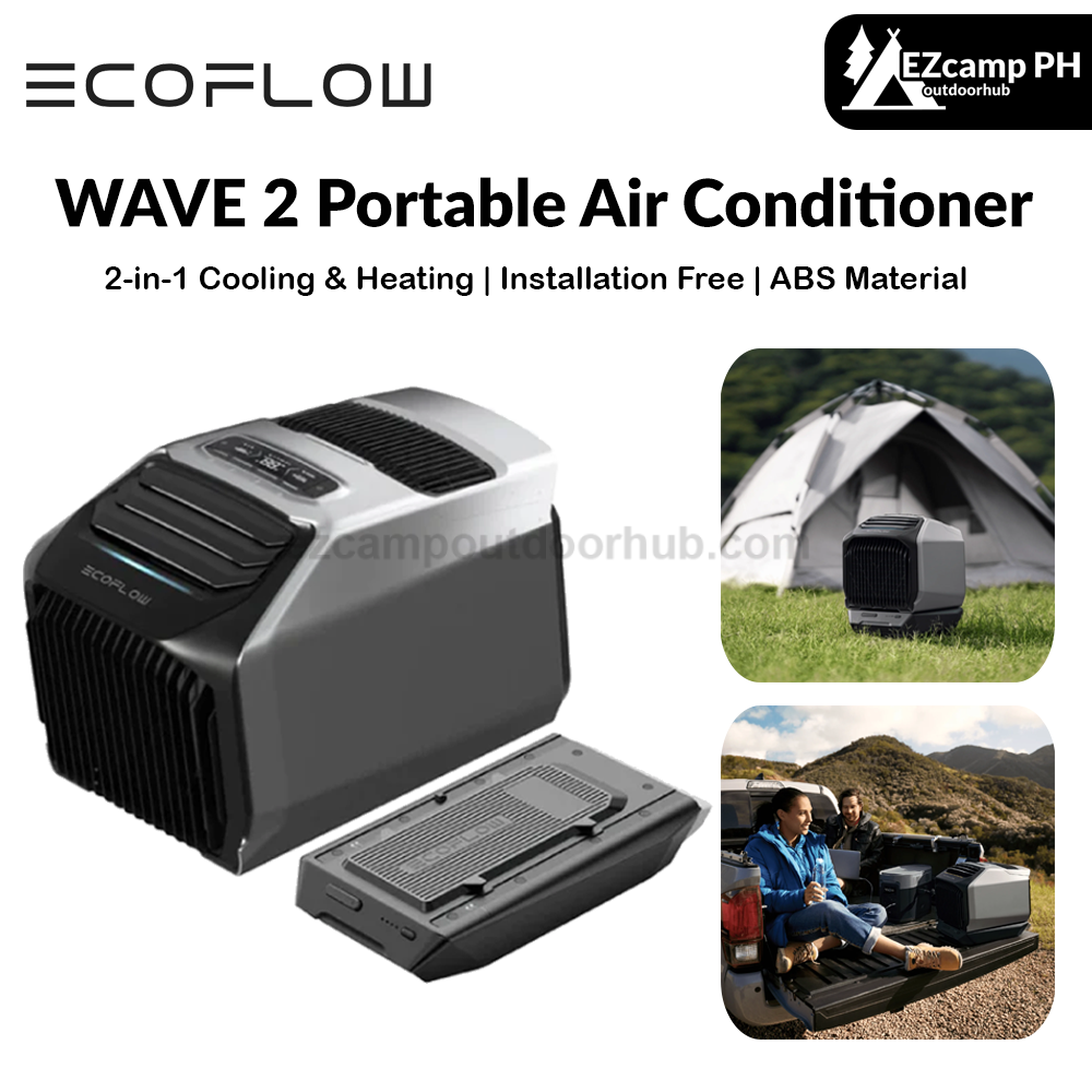 EcoFlow WAVE 2 Portable Air Conditioner 2-in-1 Fast Cooling & Heating Battery & Solar Compatible Quiet Operation Eco-Friendly Multiple Charging Option