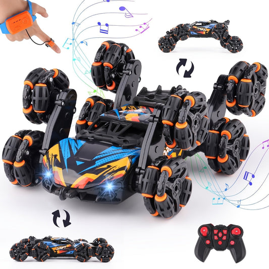 MESIONDY 2.4GHz RC Stunt Car with Music & Lights TJR7F3D