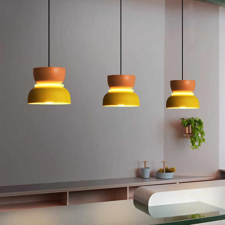 Dual-Layer Zinc Alloy Dome Pendant Light