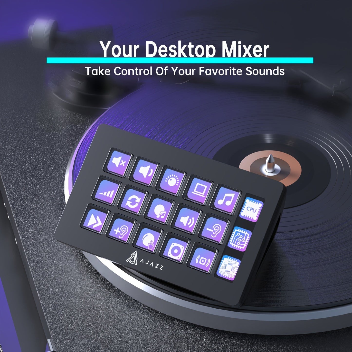 AJAZZ Live Streaming Control Console, 15 Keys TJR4D7M