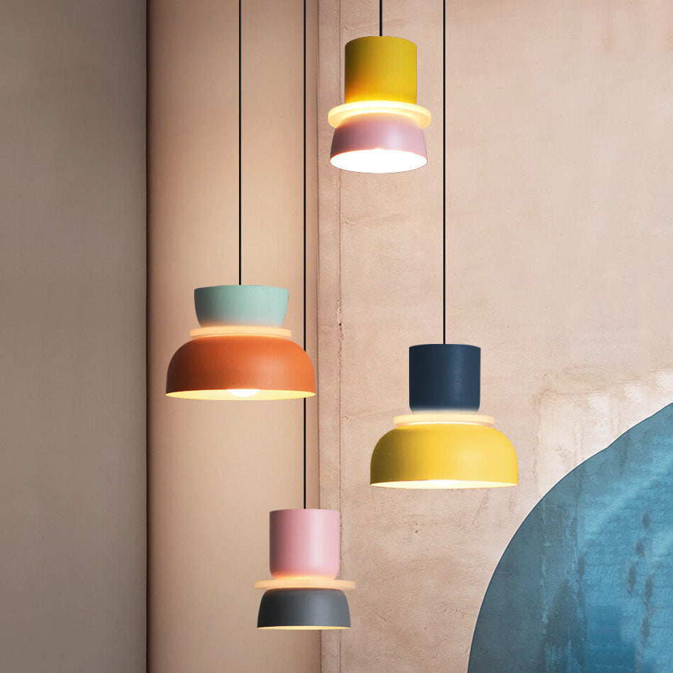 Dual-Layer Zinc Alloy Dome Pendant Light