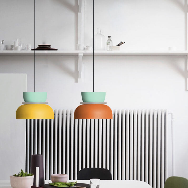 Dual-Layer Zinc Alloy Dome Pendant Light