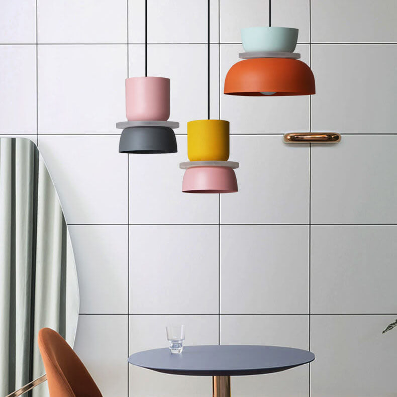 Dual-Layer Zinc Alloy Dome Pendant Light