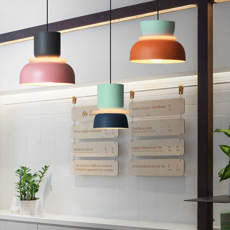 Dual-Layer Zinc Alloy Dome Pendant Light