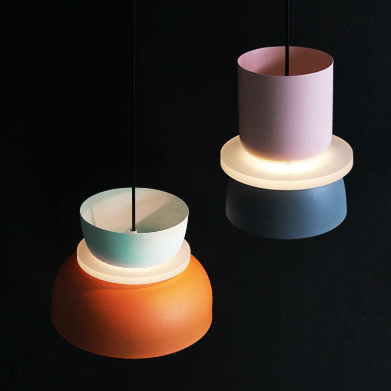 Dual-Layer Zinc Alloy Dome Pendant Light