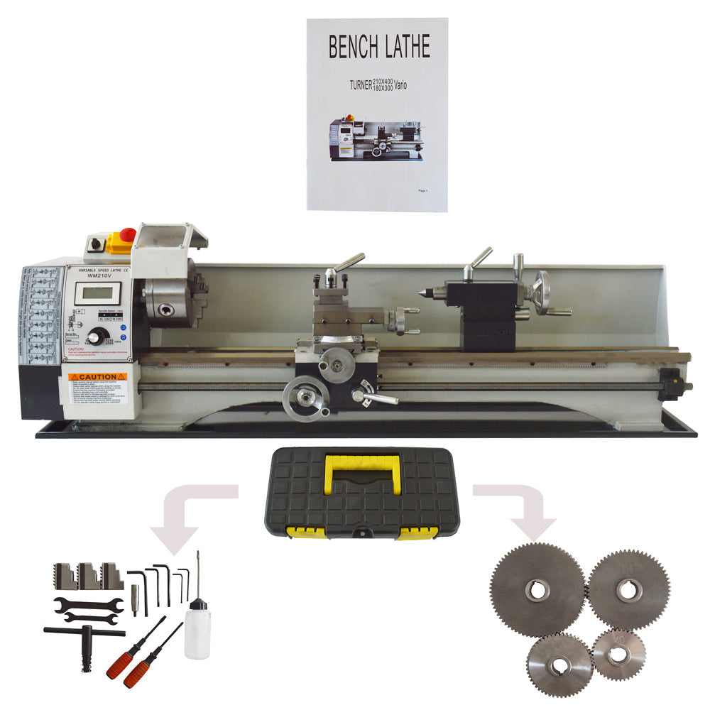 WM210V Metric Precision Metal Bench Lathe 900W
