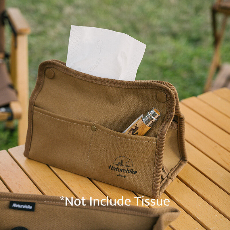 Naturehike Outdoor Canvas Tissue Storage Box Camping Travel Accessories Household Waxed Tissue Storage Box