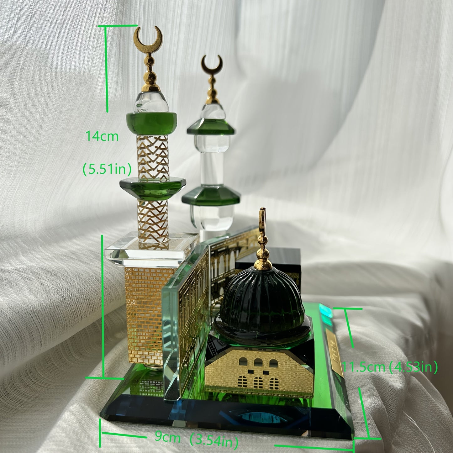 Crystal Kaaba Mosque Keepsake- HMT25KB
