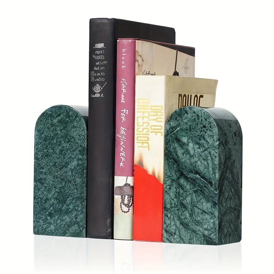 Elegant Green Italian Marble Bookshelf - H2EC