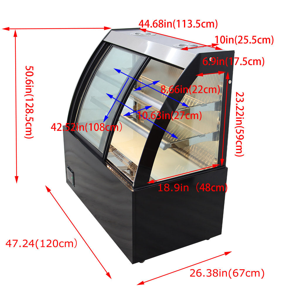 Floor-to-ceiling refrigerated display cabinet