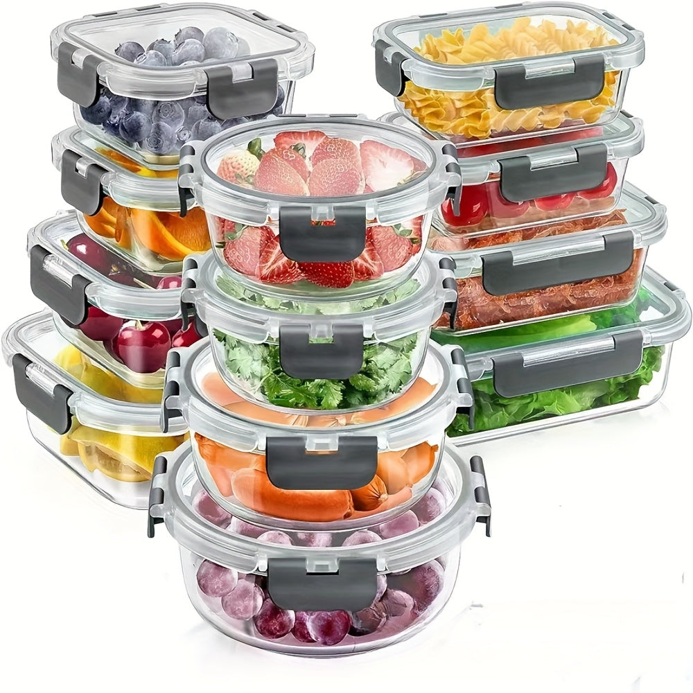 Glass Meal Prep Containers  12pc Set- HMT16GS