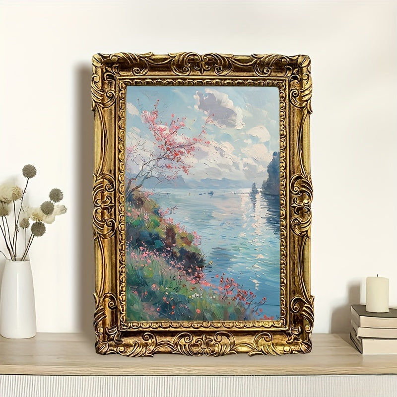 Vintage French Embossed Resin Photo Frame - L2EN