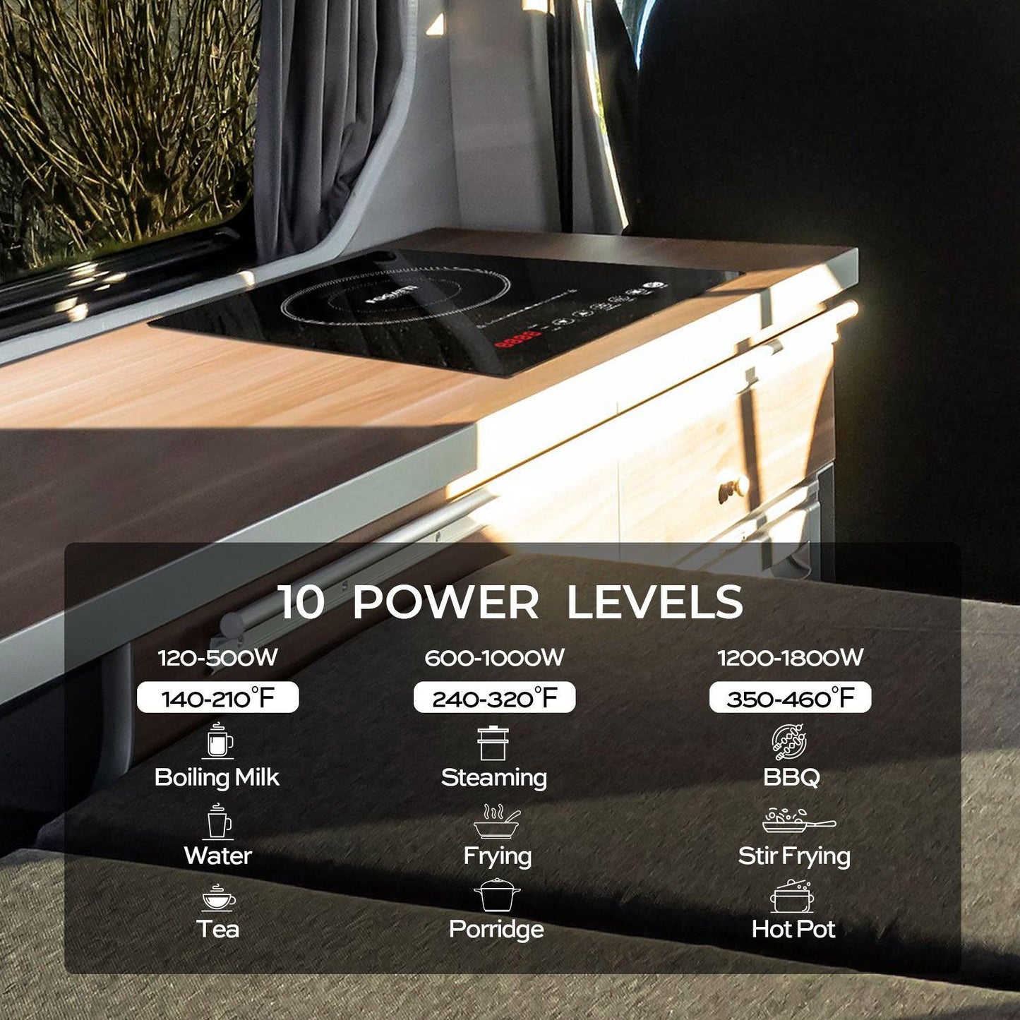 Fogatti RV Electric Induction Cooktop Burner