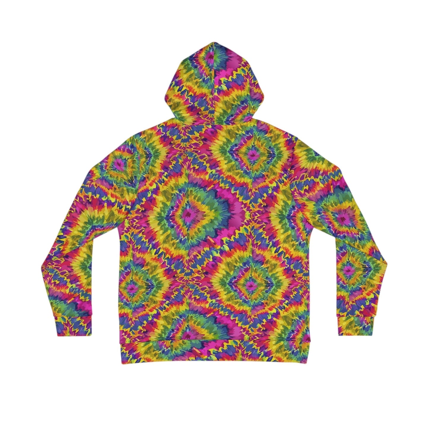 Sublimated Tie Dye Pullover – Psychedelic Fractal Streetwear - All-Season Festival Hoodie