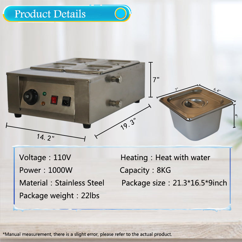 Four Pan Chocolate Tempering Melter