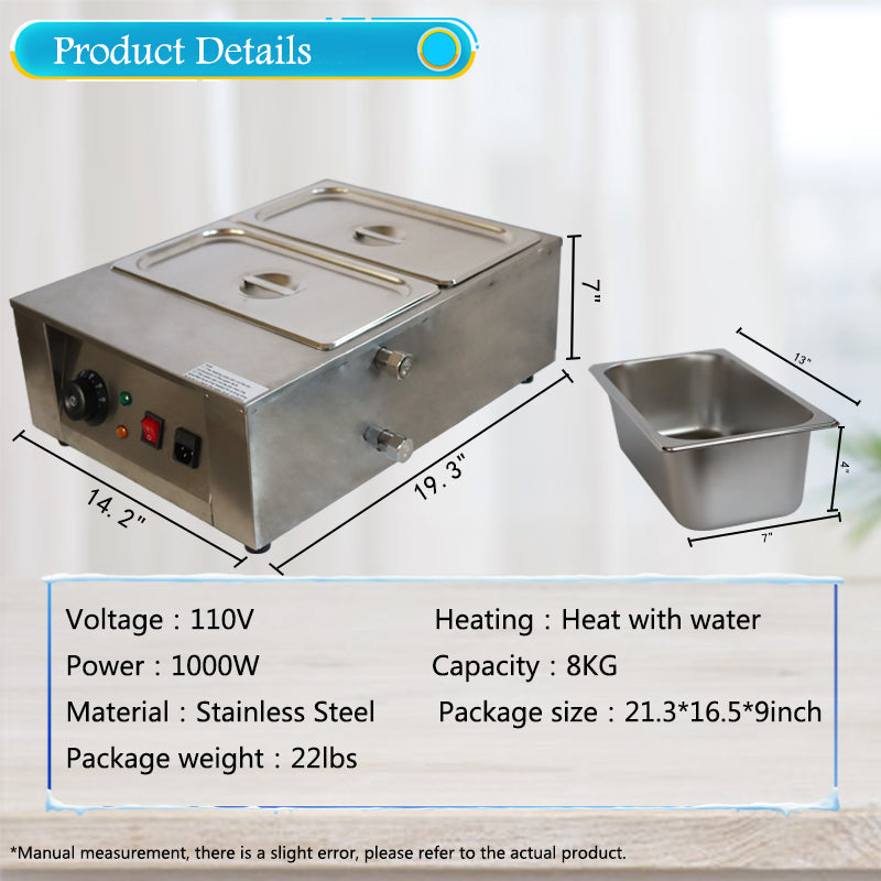 110V 2 Pan Chocolate Melter