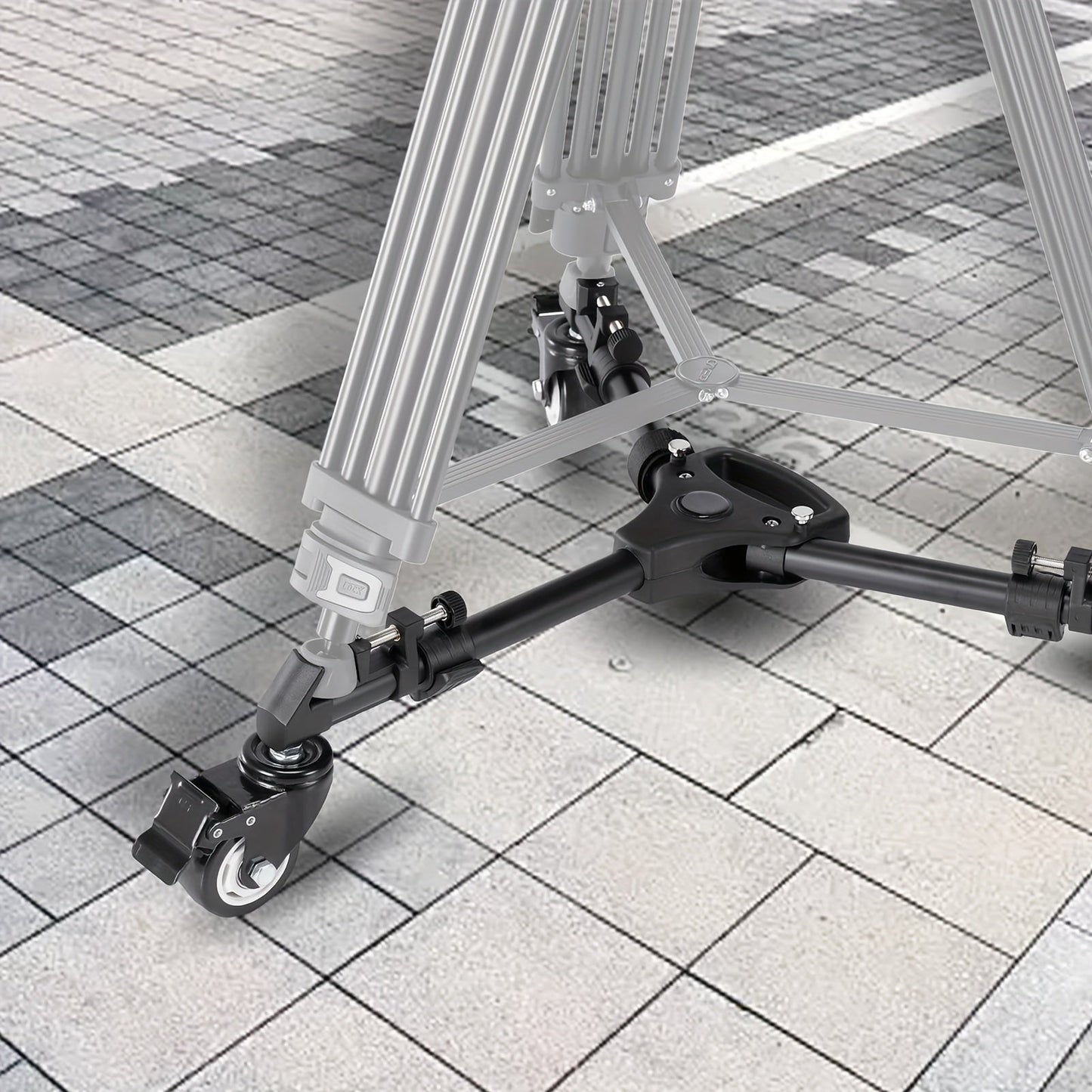 VX600 Aluminum Tripod with Dolly Wheels-OYVD