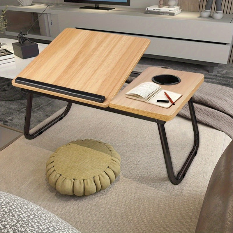 Foldable Laptop Desk with Cup Holder- HMT17FD