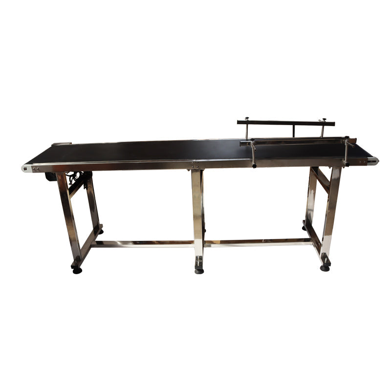 110V 2.1m PVC Belt Conveyor with Double Guardrails
