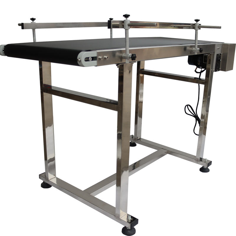 110V PVC Conveyor With Double Guardrail
