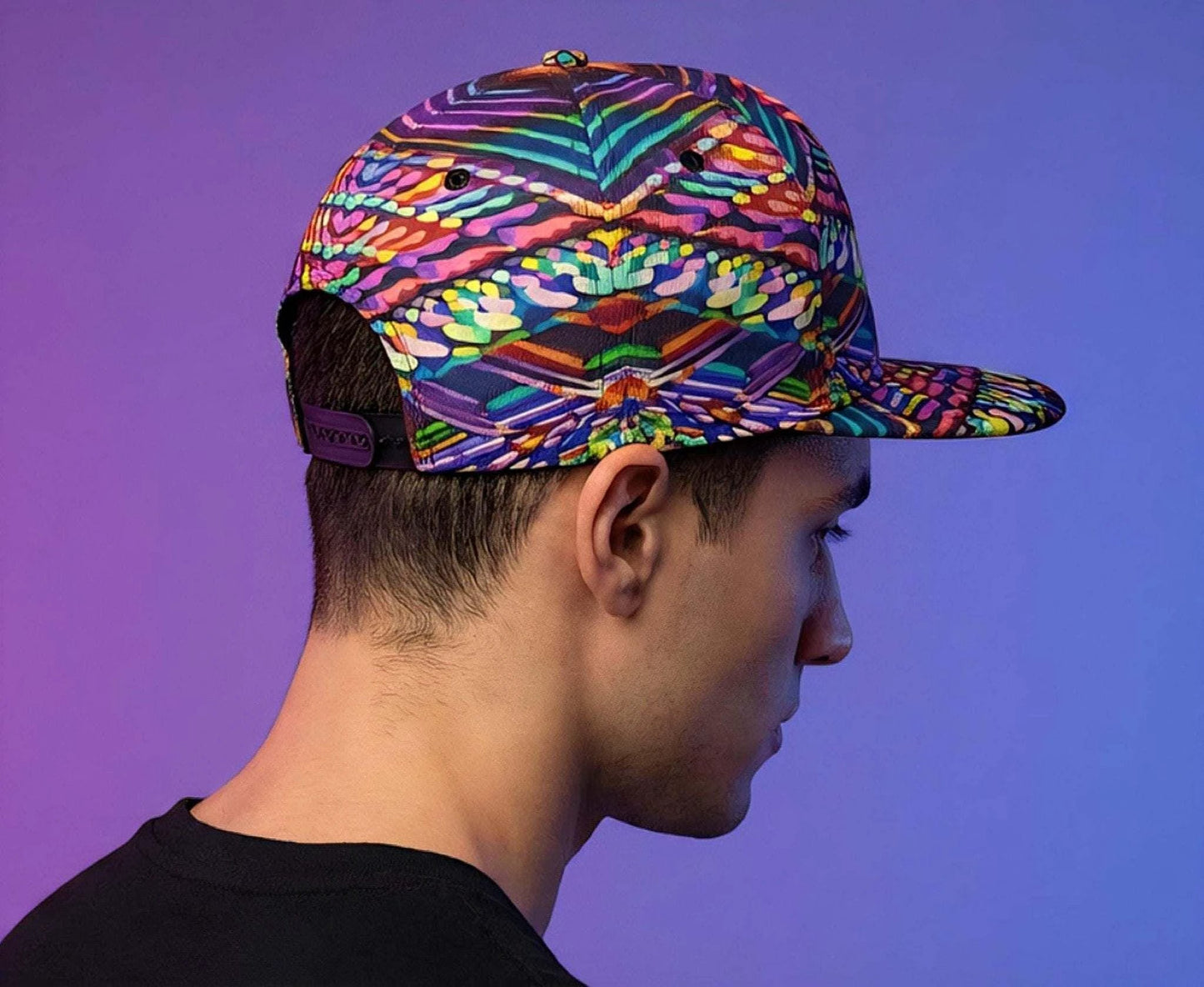 Vegas Gems "Big Dreamer" Snapback - High-Roller Neon Print Baseball Cap for Bold Entrepreneurs & Travelers