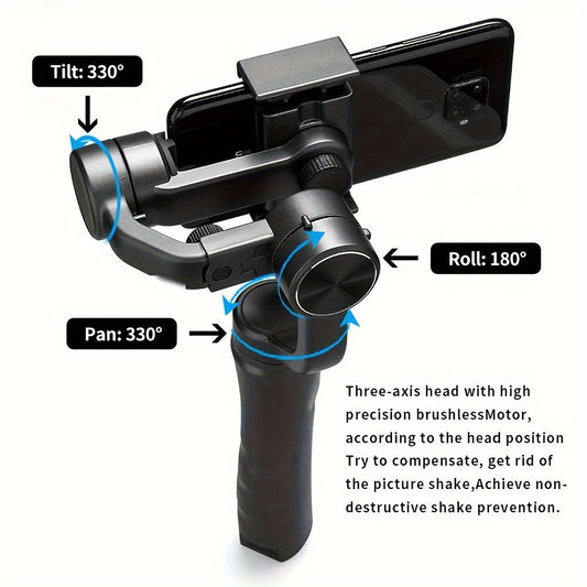 3-Axis Gimbal Stabilizer for Smartphones - TJR2M4Q