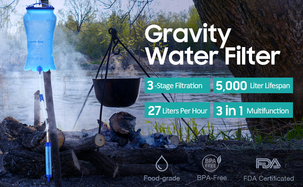 Gravity Water Filter System 3.0L