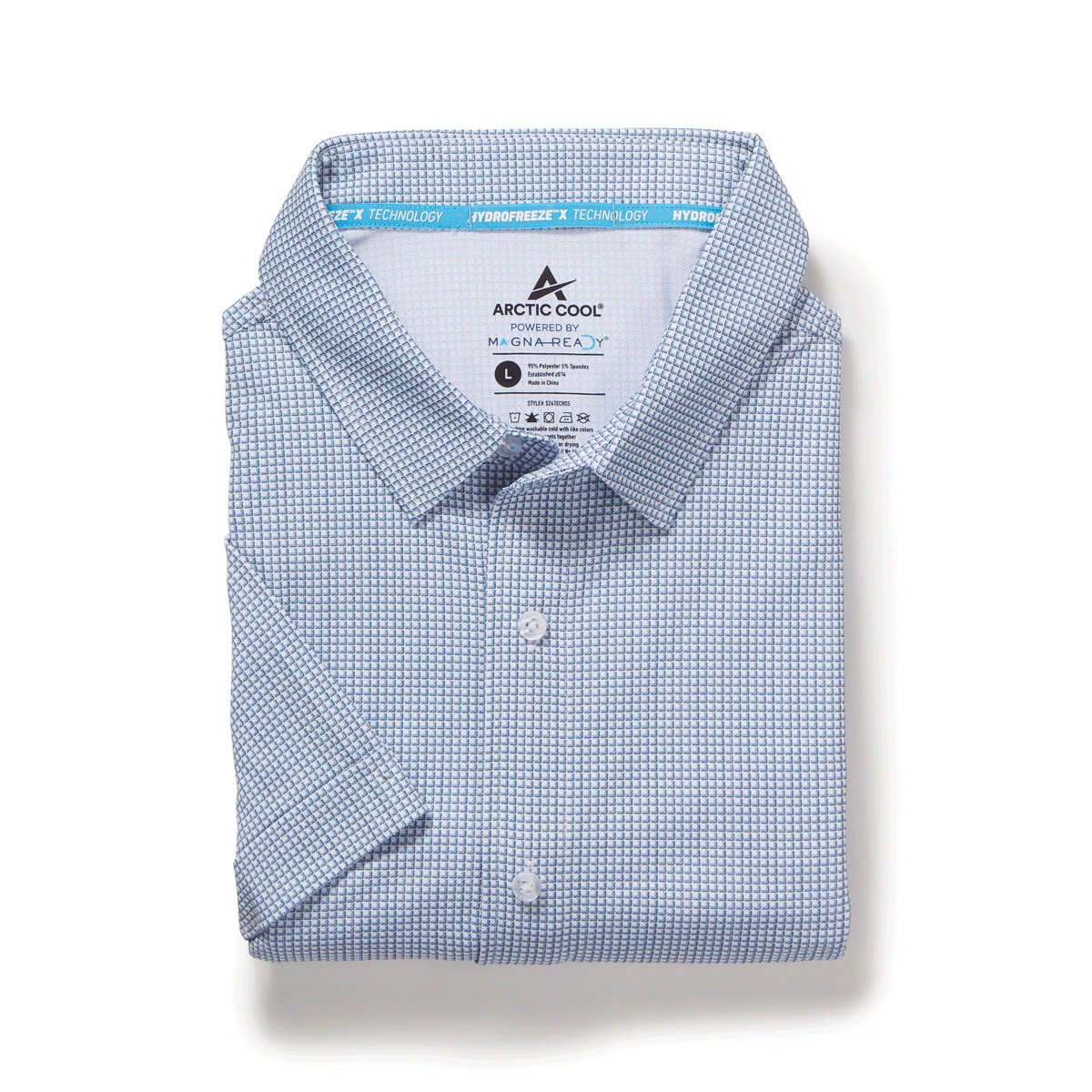 Men's Cooling Button Down Shirt - Short Sleeve - CLOSEOUT