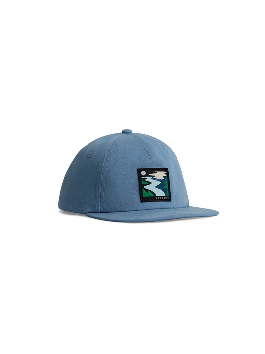 Inlet Flat Brim Hat - Blue Fog