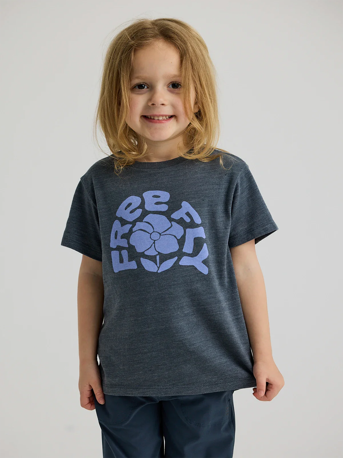 Toddler Poppy Tee - Heather Black Sand