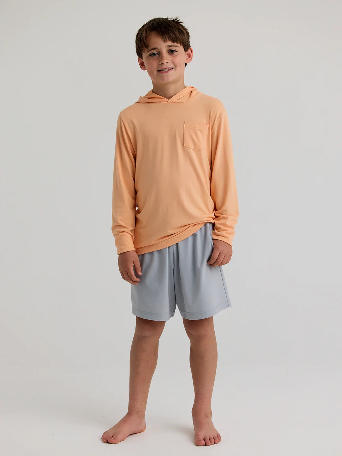 Youth Bamboo Shade Hoodie - Tropic Orange