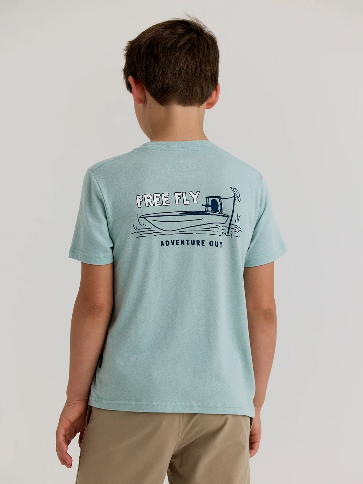 Youth Lazy Tides Tee - Heather Ocean Mist