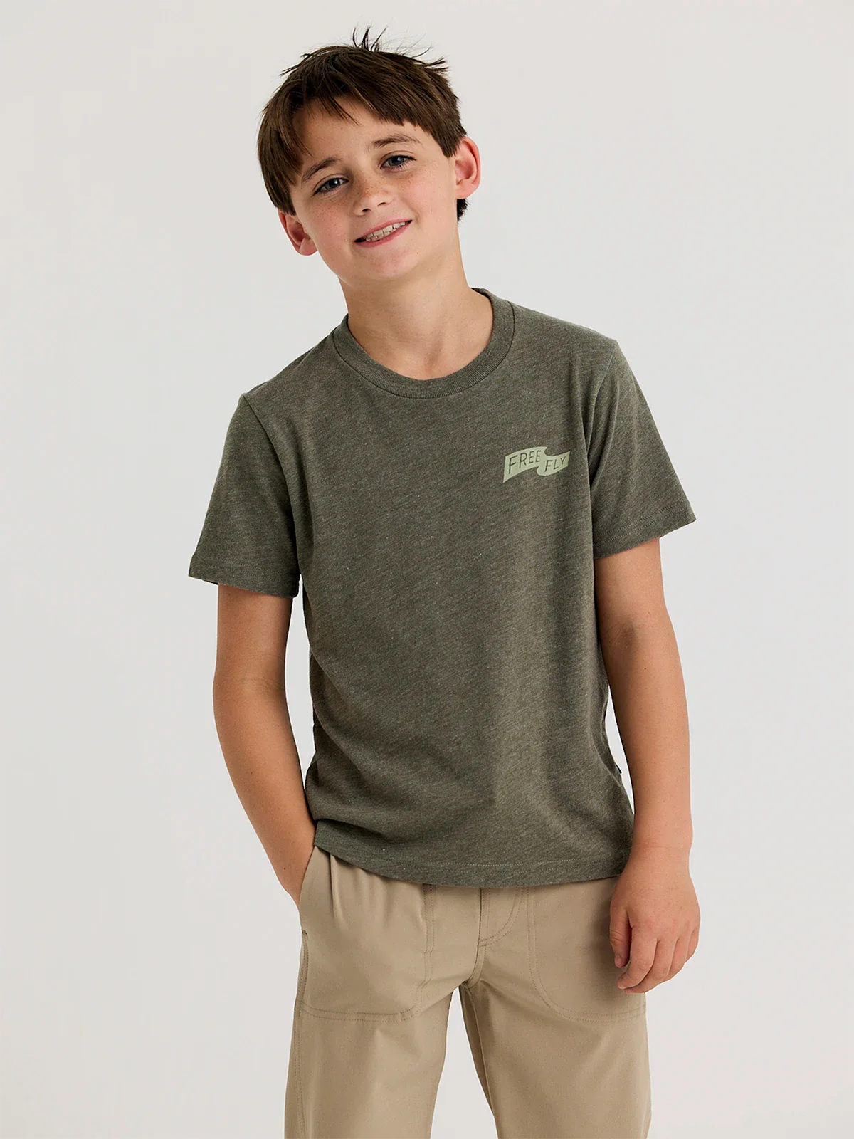 Youth First & Last Tee - Heather Fatigue