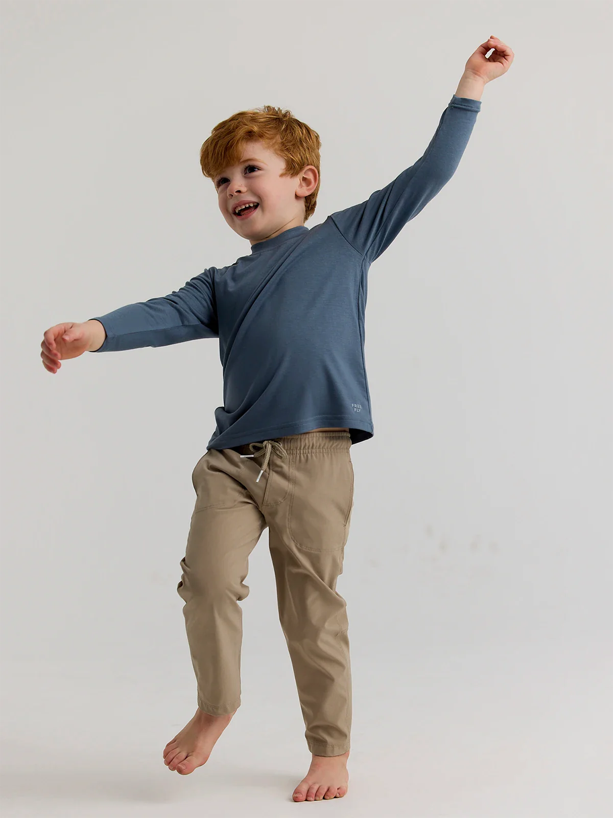 Toddler Bamboo Shade Long Sleeve - Slate Blue