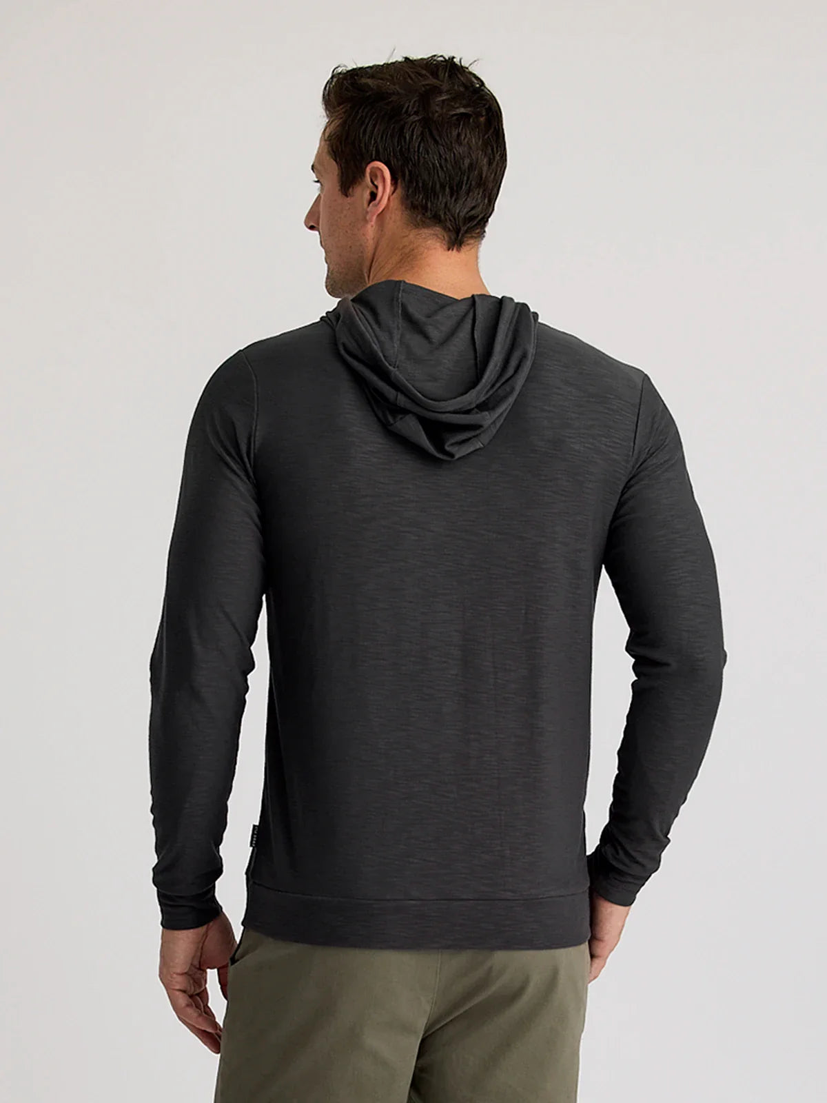 Men's Bamboo Slub Hoodie II - Black Sand